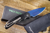 ProTech TR-5 X1 SB Tactical Response Automatic Folding Knife Black Fish Scale 3.25" Sapphire Blue TR-5X1SB
