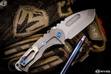 Medford Praetorian "T" Folding Knife "2nd Amendment" Titanium 3.75" Tumbled Tanto