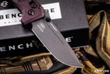 Benchmade Mini Adamas AXIS Lock Knife Burgundy Micarta 3.3" CPM CruWear Black 273BK-2201