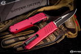 Guardian Tactical RECON-035 OTF Automatic Knife Red 3.3" Two-Tone Black Drop Point 94211