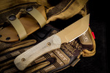 Hawk Creek Armory "Scout" Fixed Blade Knife Tan Micarta Cerakote SC002
