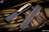 Microtech Ultratech OTF Carbon Fiber Automatic Knife 3.4" Bronze Apocalyptic Bayonet 120-13APCFS