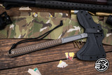 RMJ Tactical Kestrel Feather Tomahawk Hyena Brown G10 13" 80CRV2 Tungsten Grey