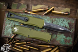 Microtech Hera OTF Automatic Knife OD Green 3" Dagger Black 702-1OD