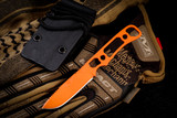 Hawk Creek Armory "Savage Lite" Skeletonized Fixed Blade Orange Cerakote