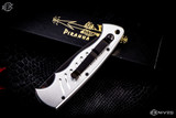 Piranha "Pocket" Automatic Knife Silver 3.25" Black P1-ST