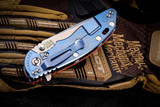 Rick Hinderer Knives XM-18 3.5" Spanto Knife Orange G10, Stonewash Blue