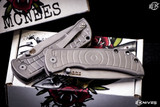 Mcnees Knives PM Mac 2 Titanium Stonewash Shockwave 3.5" Matte Stonewash