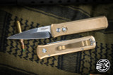 ProTech Godson Automatic Folding Knife Bronze Aluminum Stonewash 3" Satin 7110