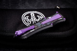 Hawk Knives Deadlock Model C Customized Fat Carbon/Aluminum Purple Accents 3.5" Dagger