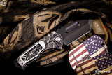 Medford Praetorian Ti Folding Knife PVD Brushed Silver "Stained Glass" 3.75" Drop Point