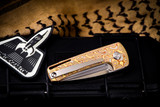 D Rocket Design Harlock Two-Face Timascus/Mokume Automatic Knife 2.0" M390 Satin