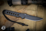 Spartan Blades Formido Self-Defense Fixed Blade Knife Black 4" S45VN Black w/ Black Kydex Sheath