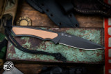 Spartan Blades Phrike Self-Defense Fixed Blade Knife Tan G10 4.25" S45VN Black w/ Black Kydex