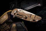 Rick Hinderer Knives XM-18 3.5" Spanto Knife Blue G10, Stonewash Bronze