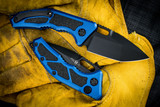 Heretic Knives Medusa Automatic Blue 3" Tanto Black H011-4A-BLU