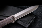 Bob Terzuola Dark Matter Dagger Red Fat Carbon Fiber, Zirconium Pivot, Magnacut Stonewash