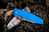 Rick Hinderer Knives "EKclusive" EKlipse Non-Flipper 3.5" Spearpoint Knife Blue G10, Stonewash