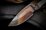 Medford Marauder-H Folding Knife BB Cement w/Faced Bronze Flats 3.75" Vulcan Drop Point