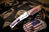 Medford Marauder-H Folding Knife Violet w/Faced Silver Flats 3.75" Vulcan Tanto