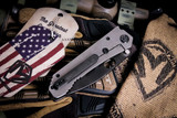 Medford 187 DP Folding Knife Tumbled Titanium w/ Black PVD HW, Clip 3.75" D2 Black PVD