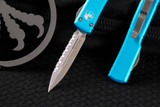 Microtech UTX-70 OTF Automatic Knife Turquoise 2.4" Dagger Satin Serrated 147-12TQ