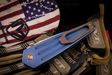 Medford Nosferatu Auto Knife Violet Titanium, Flamed HW/Clip 3.5" S35VN PVD Black Spike