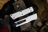 Microtech Combat Troodon StormTrooper Deep Engraved OTF Knife 3.4" White Dagger Serrated 142-3STD