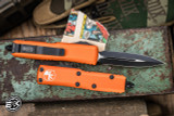 Microtech UTX-85 OTF Automatic Knife Orange 3.1" Dagger Black  232-1OR
