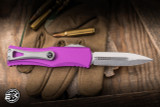 Microtech Hera OTF Automatic Knife Violet 3" Dagger Stonewash 702-10VI
