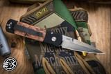 ProTech Custom Godson Automatic Folding Knife Maple Burl Inlay 3" Satin 706