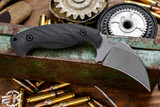 Toor Knives Karsumba Karambit Fixed Blade Knife Burlap Black 2.5" Stonewash