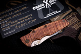 Rick Hinderer Knives "EKclusive" EKlipse Hawaiian KOA Scale Non-Flipper, Bronze 3.5" Spearpoint Stonewash