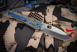 Medford 187 DP Titanium "Blue Line Flag" Folding Knife 3.75" D2 Tumble