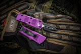 Microtech "Troodon Mini" OTF Automatic Knife Violet 1.9" Dagger Black 238-1VI