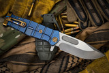 Medford USMC FF Fighter Flipper Knife "Galaxy" Flamed Titanium 4.25" MagnaCut Tumbled