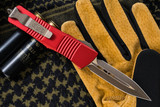 Microtech Troodon OTF Automatic Knife Red 3" Dagger Bronze Apocalyptic 138-13APRD