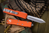 Microtech UTX-85 Spartan OTF Automatic Knife Orange 3" Stonewash 230-10OR