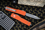 Microtech UTX-70 OTF Automatic Knife Orange D/E 2.4" Dagger Stonewash 148-10OR