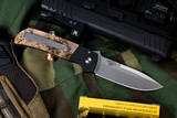 ProTech Terzuola ATCF Automatic Knife Black/Maple Burl Inlay 3.5" Magnacut Stonewash BT2706