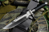 Microtech/Marfione Custom Interceptor Black Cord Wrap Dagger Hand Rubbed