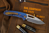 Medford On Belay Folding Knife Blue/Bronze Titanium 4.1" S45VN Tumbled