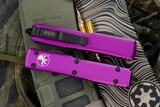 Microtech Ultratech Spartan Violet OTF Automatic Knife 3.4" Black 223-1VI