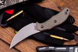 Bastinelli Knives "Chopper" Fixed Blade OD Green Micarta 3.5" M390 Stonewash