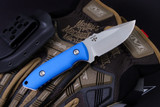 Protech SBR Blue G10 Short Bladed Rockeye Fixed Blade Knife 2.9" S35VN Stonewash LG501-BL