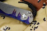 Chris Reeve Knives Large Sebenza 31 Unique Graphic w/ Mother of Pearl 3.6" Raindrop Damascus L31-1414
