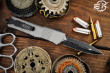 Microtech Combat Troodon (Titanium Gray) OTF Automatic 3.8" D/E Black 142-1TG