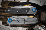 Heretic Knives "Wraith" Flipper Knife V.3 Prototype Titanium Battleworn 3.6" Stonewash Prototype