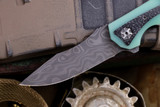 Peter Carey Custom Scion Seafoam G10 3.5" Nichols Damascus