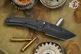 Medford Slim Midi Folding Knife Black PVD w/ Silver Liner 3.25" S45VN Black PVD Tanto